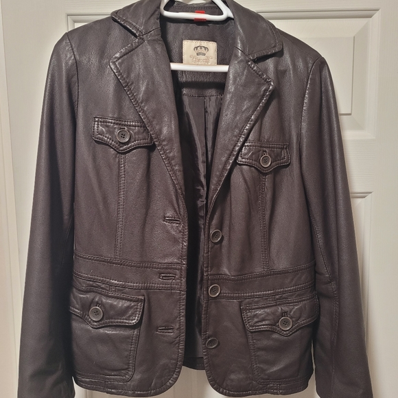 Esprit Leather Jacket - Picture 1 of 12